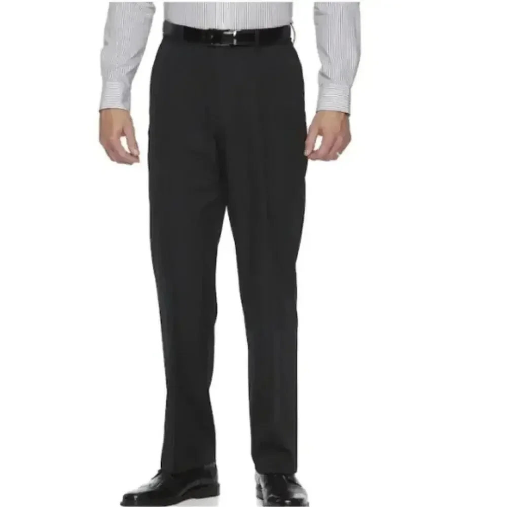 Croft & Barrow Men's 34x32 Black Dress Pants Classic Fit Chinos